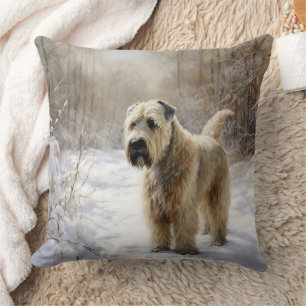 Wheaten Terrier Let It Snow Christmas  Cushion