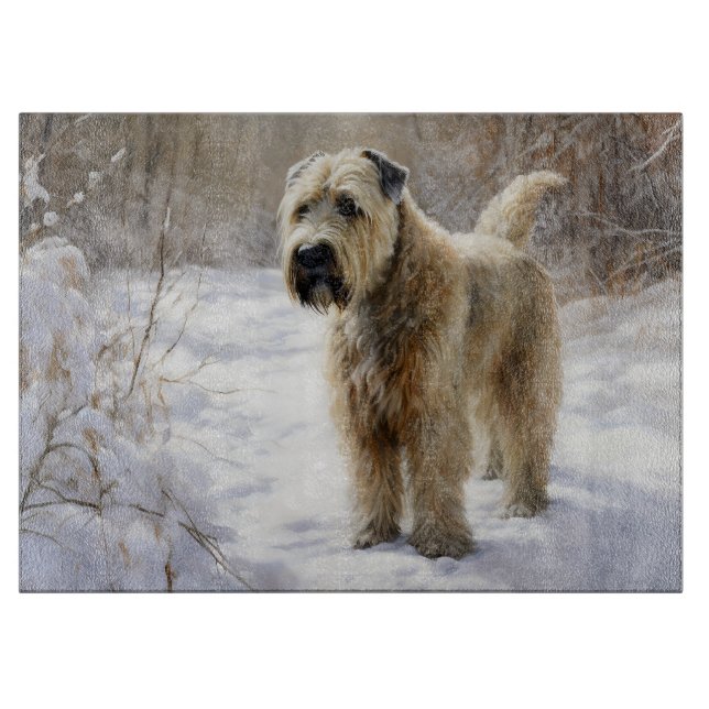Wheaten Terrier Let It Snow Christmas  Cutting Board (Front)
