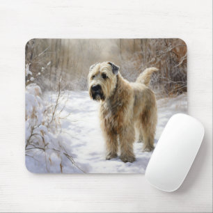 Wheaten Terrier Let It Snow Christmas  Mouse Mat