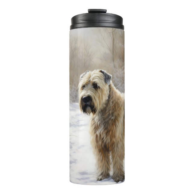 Wheaten Terrier Let It Snow Christmas  Thermal Tumbler (Front)
