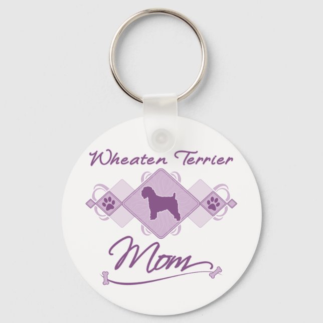 Wheaten Terrier Mum Key Ring (Front)