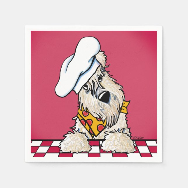 Wheaten Terrier Pizza Party Napkins (Front)