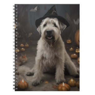 Wheaten Terrier Pumpkins Halloween Scary Notebook
