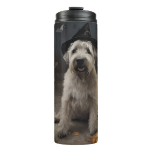 Wheaten Terrier Pumpkins Halloween Scary Thermal Tumbler