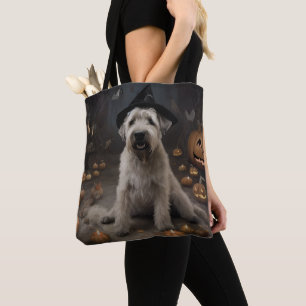 Wheaten Terrier Pumpkins Halloween Scary Tote Bag