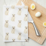 Wheaten Terrier Tea Towel<br><div class="desc">I love this sweet pattern of a soft coated wheaten terrier dog watercolor illustration because it's classic enough to serve as a neutral, yet pops as a stand alone piece! It's the perfect addition to any family room, nursery, office, or even the man cave! For the sweetest gifts, add more...</div>