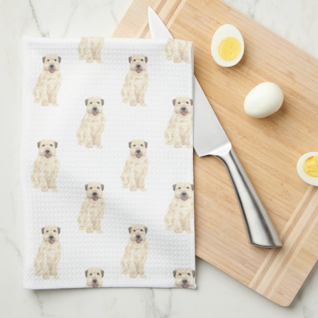Wheaten Terrier Tea Towel (Quarter Fold)