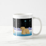 "Wheaten Terriers at Chanukah" Coffee Mug<br><div class="desc">"Wheaten Terriers at Chanukah" is a unique art design for the Jewish holiday "Chanukah, " featuring two soft coated wheaten terriers and a Hanukkah menorah lit by the stars. We've left the inside of the card blank for you to customise.  Original wheaten artwork ?? Melanie Light 2005.</div>