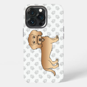 Wheaten Wire Haired Dachshund Cartoon Dog And Paws iPhone 13 Pro Case