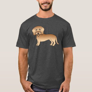 Wheaten Wire Haired Dachshund Cute Cartoon Dog T-Shirt