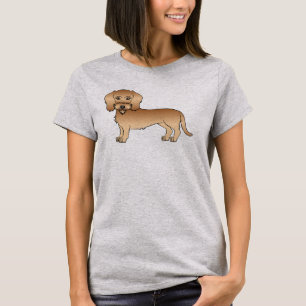 Wheaten Wire Haired Dachshund Cute Cartoon Dog T-Shirt