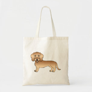 Wheaten Wire Haired Dachshund Cute Cartoon Dog Tote Bag