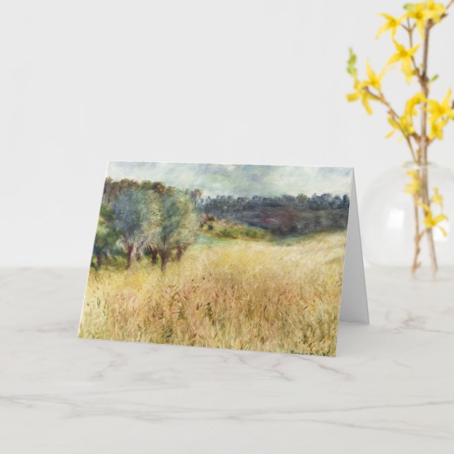 Wheatfield by Auguste Renoir Fine Art Card (Yellow Flower)