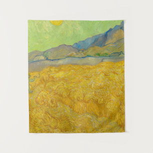 Wheatfield with a Reaper, 1889 by Vincent van Gogh Tapestry