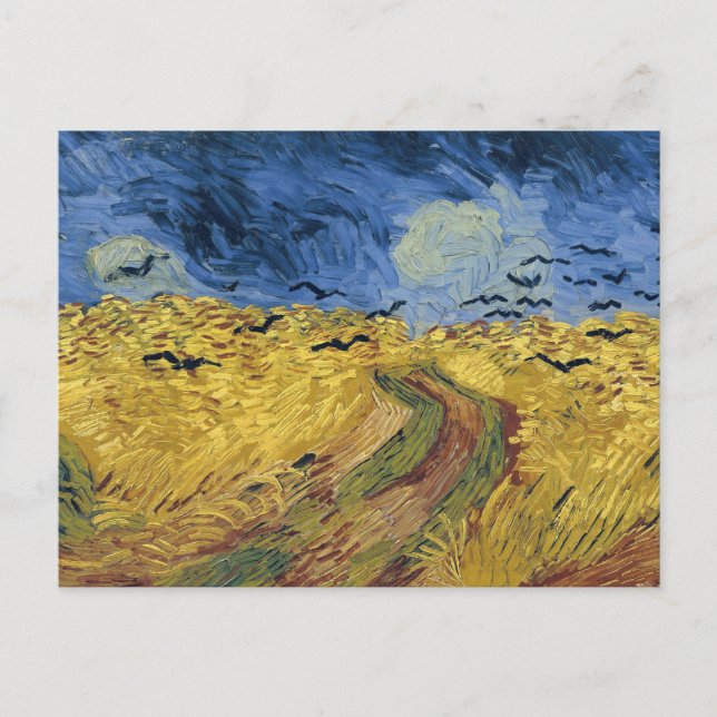 Wheatfield with Crows by Vincent Van Gogh Postcard (Front)