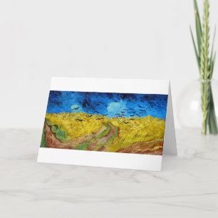 Wheatfield with Crows, Van Gogh Card