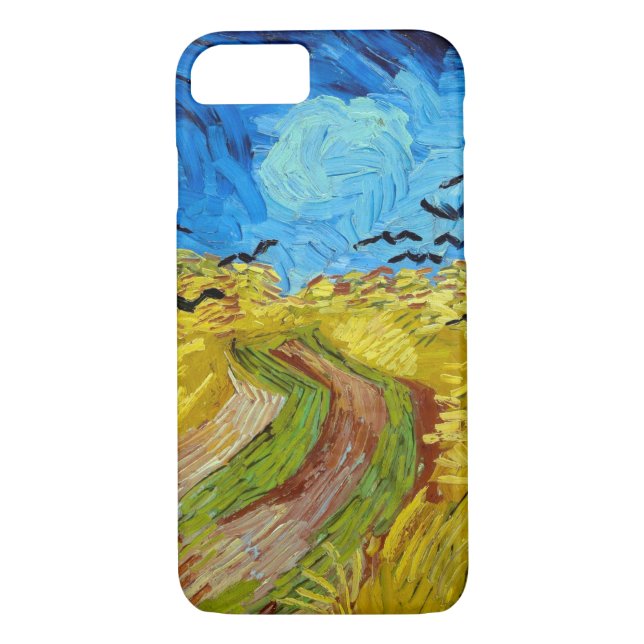 Wheatfield with Crows, Van Gogh Case-Mate iPhone Case (Back)