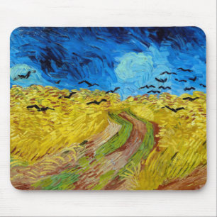 Wheatfield with Crows, Van Gogh Mouse Mat