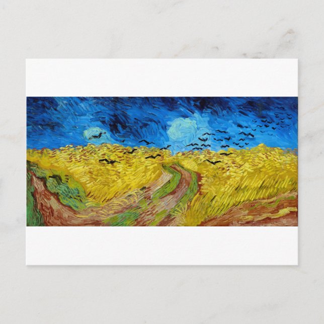 Wheatfield with Crows, Van Gogh Postcard (Front)