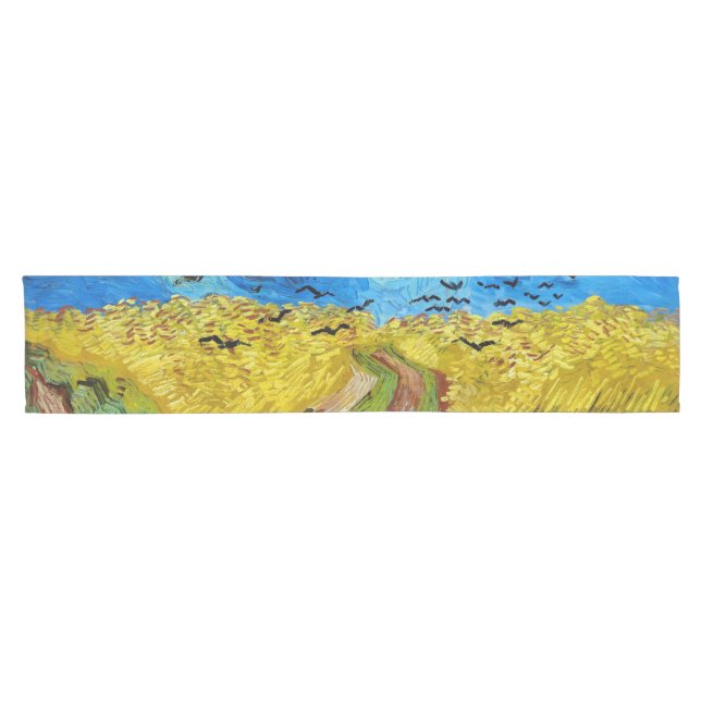 Wheatfield with Crows, Van Gogh Short Table Runner (Horizontal)