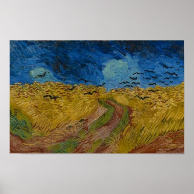 Wheatfield with Crows Vincent van Gogh  Poster (Front)