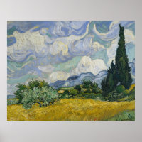 Wheatfield with Cypresses