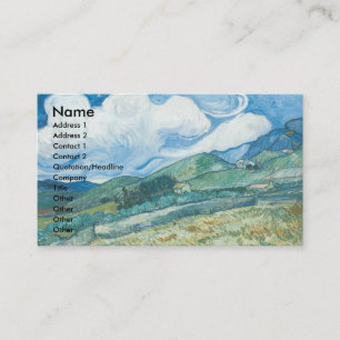 Wheatfields with Mountain in the Background Business Card