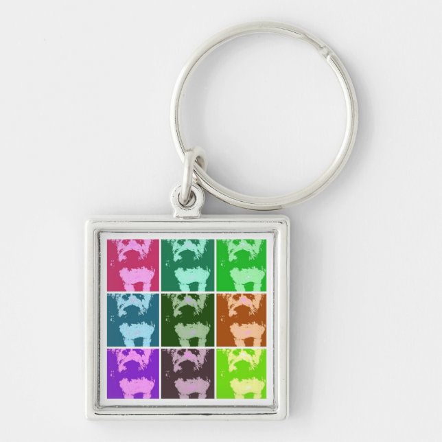 Wheaton Terrier Key Ring (Front)