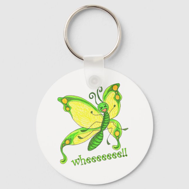Wheeeee! I'm a Butterfly!! Key Ring (Front)