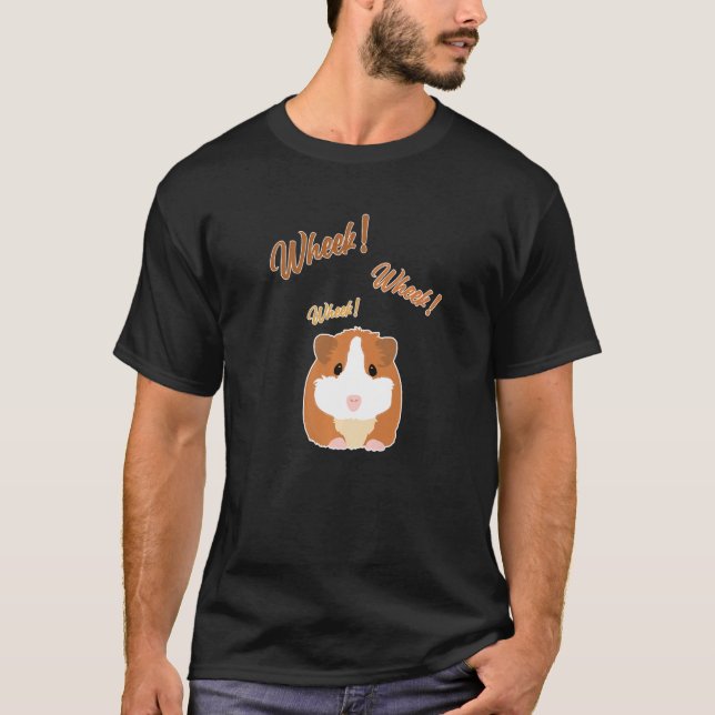 Wheek Guinea Pig Long Hair Short Hair Breeder Guin T-Shirt (Front)