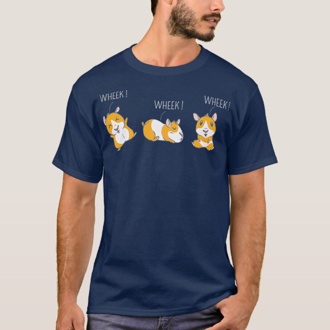 Wheek Wheek Wheek Guinea Pig Sound Cute Rodent T-Shirt (Front)
