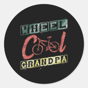 Wheel Cool Grandpa Gift For Cyclist Bike Tour Cycl Classic Round Sticker