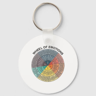 Wheel Emotion Chart Mental Health Therapy Chart  Key Ring