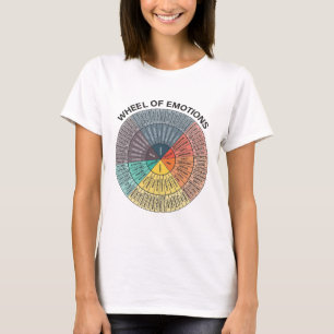 Wheel Emotion Chart Mental Health Therapy Chart  T-Shirt