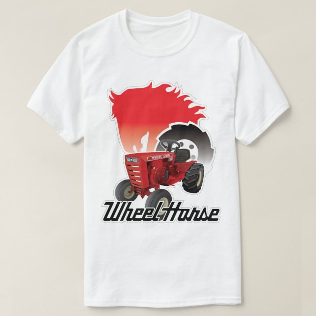 Wheel Horse Garden Tractor Tee Shirt Gift Graphic (Design Front)