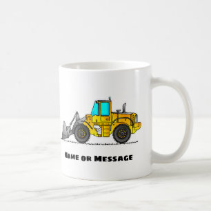 Wheel Loader Mug, Digger Mugs, Construction Theme Coffee Mug