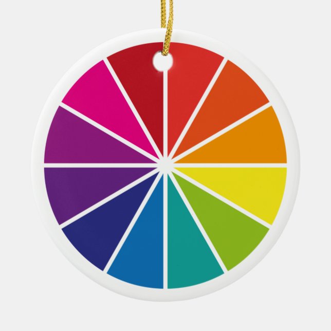Wheel of Colour  Ceramic Tree Decoration (Front)