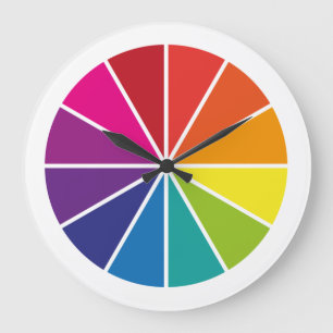 Wheel of Colour Large Clock