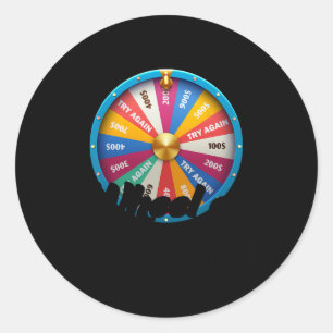 Wheel Of Fortune Dad Fathers Day Wheel Of Fortune Classic Round Sticker