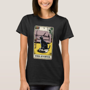 Wheel of Fortune Tarot Card Cat Robot Vacuum Clean T-Shirt