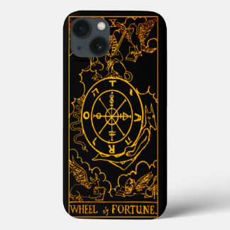 Wheel of Fortune Tarot Card | Gold And Black | Maj iPhone 13 Case
