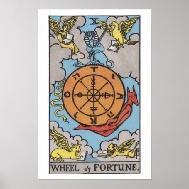 Wheel of Fortune Tarot Card Poster (Front)