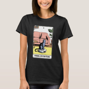 Wheel of Fur-Tune Tarot Card Cat Robot Vacuum Clea T-Shirt