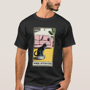 Wheel of Fur-Tune Tarot Card Cat Robot Vacuum Clea T-Shirt