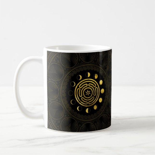 Wheel of Hecate and Moons Coffee Mug (Left)