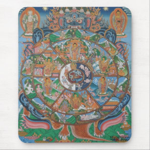 Wheel of Life Mandala Mousepad