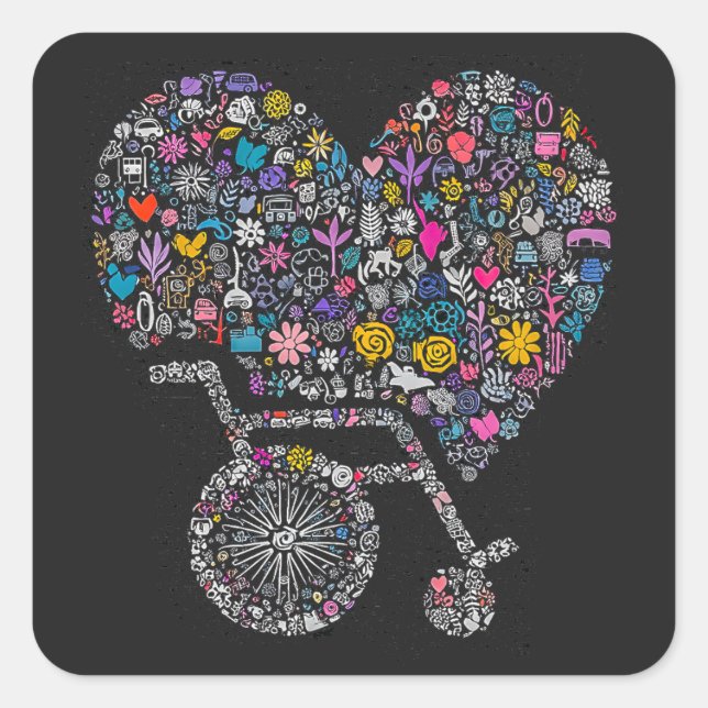 Wheel of Many Lives Square Sticker (Front)