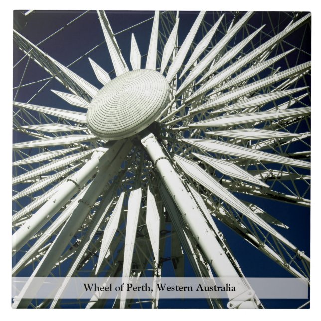 Wheel of Perth, Western Australia Ceramic Tile (Front)