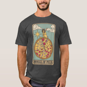 Wheel of Pizza Tarot Card Egyptian God Pizza Food T-Shirt