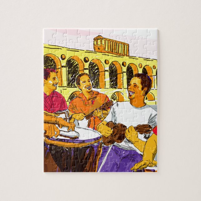 Wheel of Samba - Rio De Janeiro - Brazil Jigsaw Puzzle (Vertical)